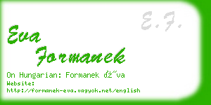 eva formanek business card